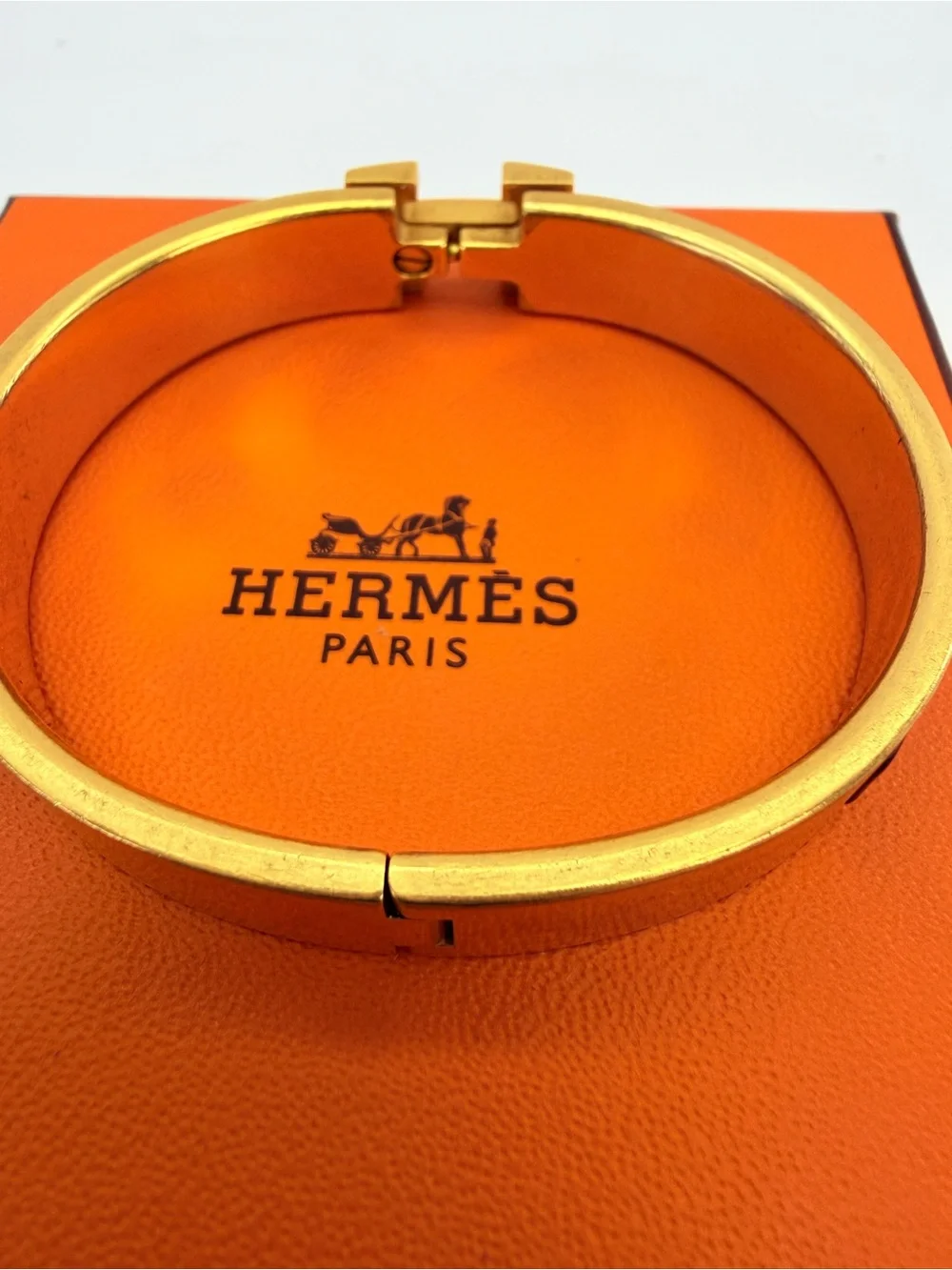 Hermes Enamel Narrow Clic Clac H Bracelet PM Black
